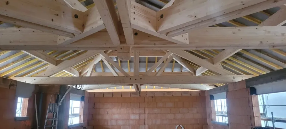 ossature interieur maison bois